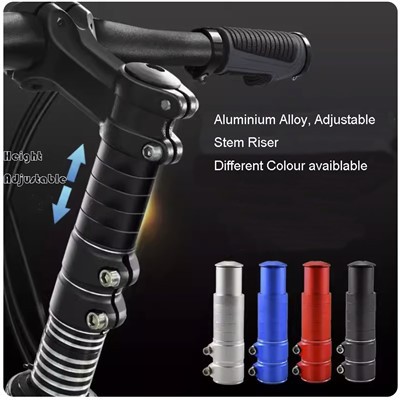 Bike Stem Riser Bike Fork Stem Extender Cykelstyr Raiser Head Up Adapter Velegnet til mountainbike, landevejscykel, MTB, BMX, Fixie (aluminiumslegering, justerbar)